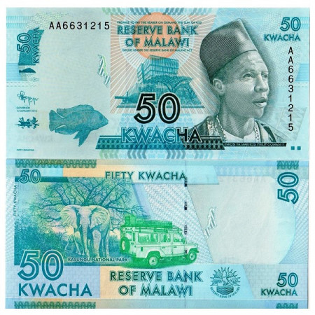 2012 * Banconota Malawi 50 Kwacha (p58) FDS