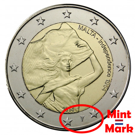 2014 * 2 euro MALTA 1964 50° Indipendenza da divisionale