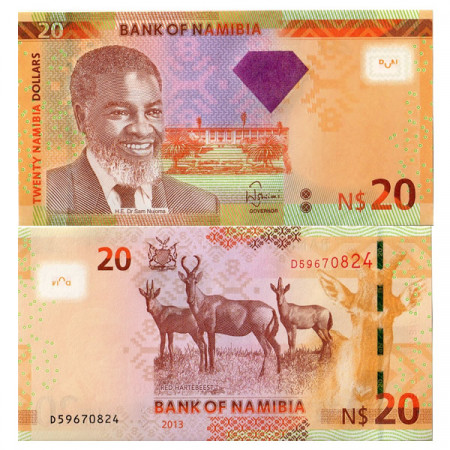 2013 * Banconota Namibia 20 N Dollars "Dr. Sam Nujoma" (p12b) FDS