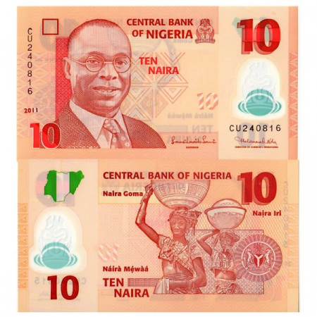 2011 * Banconota Polimera Nigeria 10 Naira (p39c) FDS