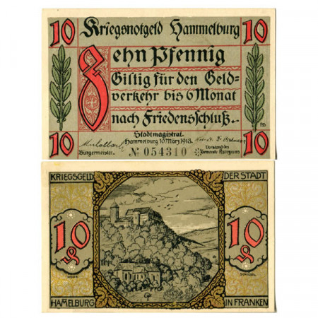 1921 * Notgeld Germania 10 Pfennig "Baviera - Hammelburg" (H10.1)