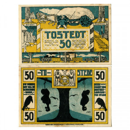 1921 * Notgeld Germania 50 Pfennig "Bassa Sassonia - Tostedt" (1332)