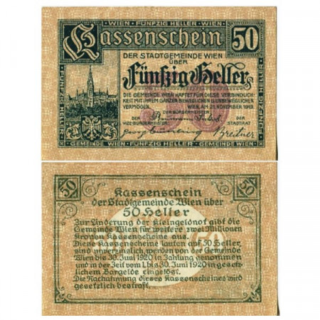 1919 * Notgeld Austria 50 Heller "Vienna – Wien" (KK 1183)