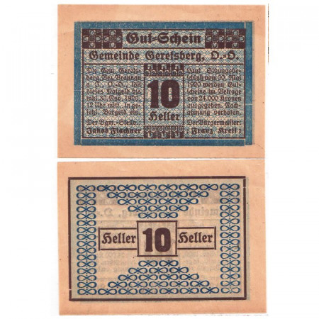 1920 * Notgeld Austria 10 Heller "Bassa Austria – Geretsberg" (FS 231)