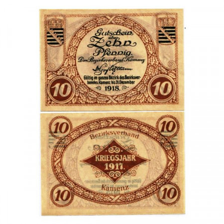 1918 * Notgeld Germania 10 Pfennig "Sassonia – Kamenz" (K5.1)
