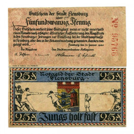 1920 * Notgeld Germania 25 Pfennig "Schleswig-Holstein - Flensburg" (369.3)