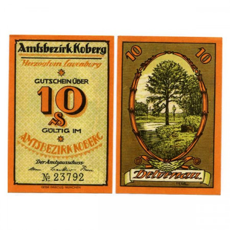 1921 * Notgeld Germania 10 Pfennig "Schleswig-Holstein – Koberg" (713.3)