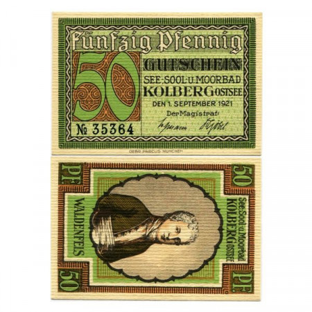 1921 * Notgeld Germania 50 Pfenning "Slesia (Polonia) - Kolberg" (737.1)