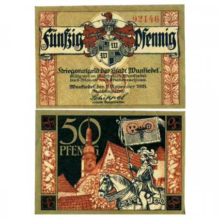 1918 * Notgeld Germania 50 Pfennig "Baviera - Wunsiedel" (W66.4)