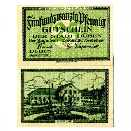 1921 * Notgeld Germania 25 Pfennig "Sassonia – Duben" (293)