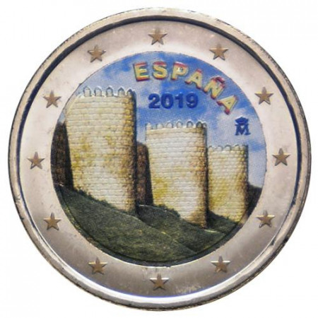 2019 * 2 Euro SPAGNA "Muraglia di Ávila" Colorato