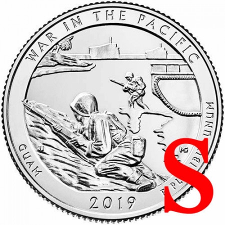 2019 * Quarto di Dollaro (25 Cents) Stati Uniti "War In The Pacific - Guam" S UNC