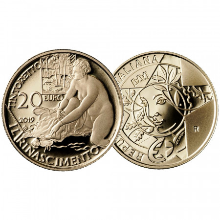 2019 * 20 Euro Oro ITALIA "500° Anniversario della Nascita di Tintoretto - Serie Europa Star Programme - Rinascimento" PROOF