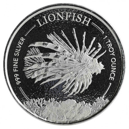 2019 * 1 Dollar Argento 1 OZ Barbados "Lionfish" FDC