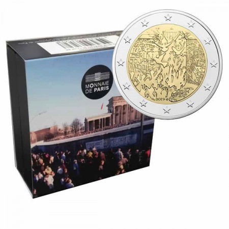 2019 * 2 Euro FRANCIA "30° Caduta Muro di Berlino" PROOF
