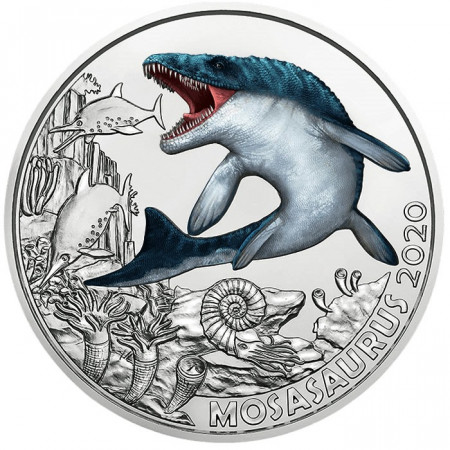 2020 * 3 Euro Colourful AUSTRIA "Supersaurs - Mosasaurus" Colorato BU