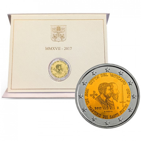 2017 * 2 Euro VATICANO "1950º Martirio dei Santi Pietro e Paolo" FDC