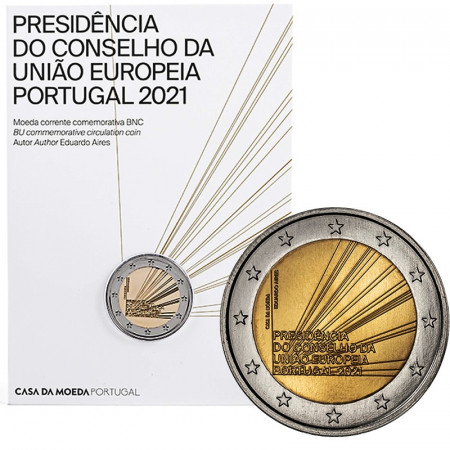 2021 * 2 Euro PORTOGALLO "Presidenza del Consiglio dell'Unione Europea" Coincard FDC