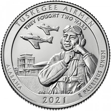 2021 * Quarto di Dollaro (25 Cents) Stati Uniti "National Park - Tuskegee Airmen, Alabama" UNC