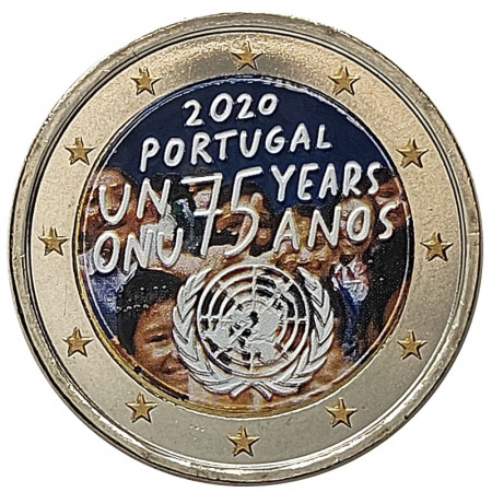 2020 * 2 Euro PORTOGALLO "75° dell'Organizzazione delle Nazioni Unite" Colorato