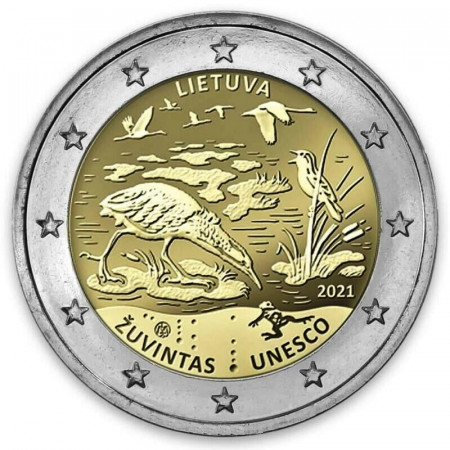 2021 * 2 Euro LITUANIA "UNESCO, Riserva della Biosfera di Žuvintas" UNC