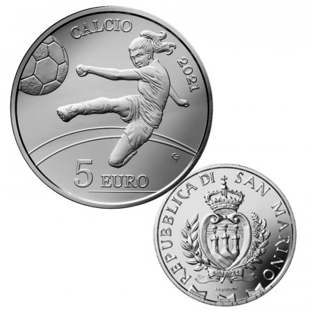 2021 * 5 Euro SAN MARINO "Calcio Femminile" PROOF