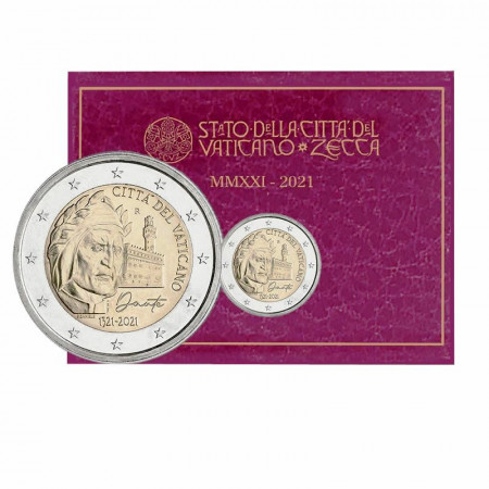 2021 * 2 Euro VATICANO "VII Centenario della Morte di Dante Alighieri" FDC