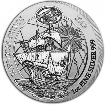 2019 * 50 RWF Argento 1 OZ Ruanda "Nautical Ounce - Victoria" FDC