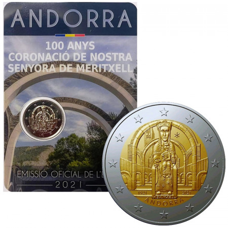 2021 * 2 Euro ANDORRA "100º Nostra Signora di Meritxell" FDC