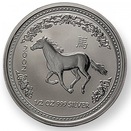 2002 * 50 Cents Argento 1/2 OZ Australia "Lunar I - Anno del Cavallo" FDC