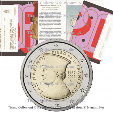 2022 * 2 Euro SAN MARINO "530º della Morte di Piero della Francesca" FDC