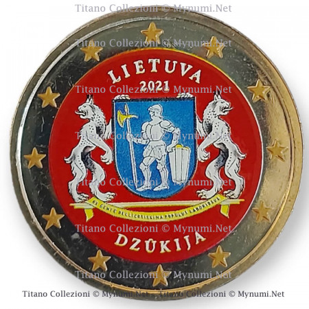 2021 * 2 Euro LITUANIA "Regioni Lituane - Dzukija" Colorato