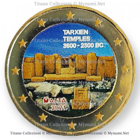 2021 * 2 Euro MALTA "Tempio di Tarxien - Versione 1" Colorato