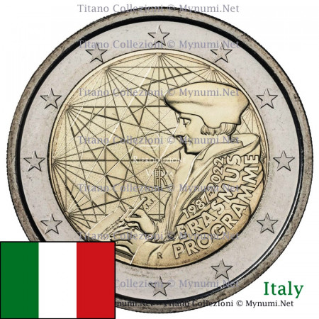 2022 * 2 Euro ITALIA "35º anniversario del Programma Erasmus" UNC