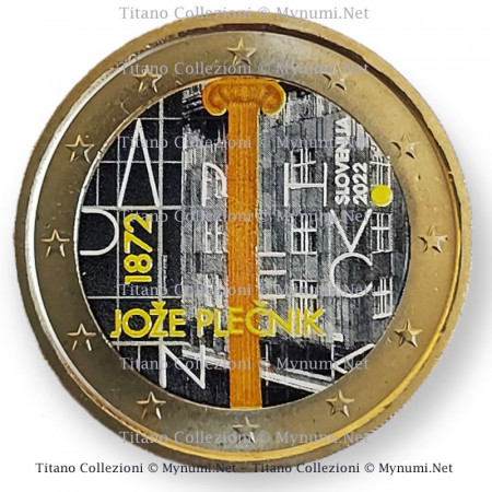 2022 * 2 Euro SLOVENIA "150º della Nascita di Jože Plecnik" Colorato