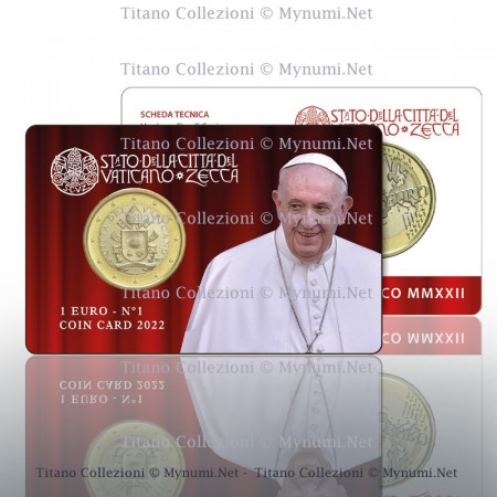 2022 * Coincard VATICANO 1 Euro "Papa Francesco" N.1