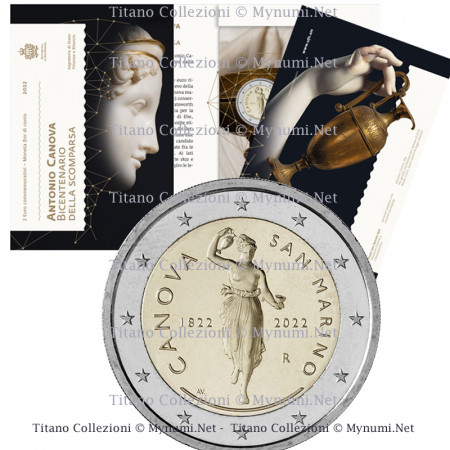 2022 * 2 Euro SAN MARINO "200º della Morte di Antonio Canova" FDC