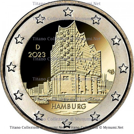 2023 * 2 Euro GERMANIA "Presidenza di Amburgo al Bundesrat" (1/16) UNC