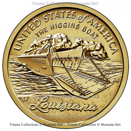 2023 * 1 Dollaro Stati Uniti "American Innovation - Louisiana - The Higgins Boat" UNC