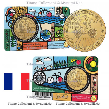 2023 * 2,50 Euro BELGIO "Cicloturismo In Belgio" Lato Francese Coincard