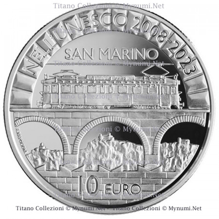 2023 * 10 Euro SAN MARINO "15° Anniversario UNESCO" PROOF