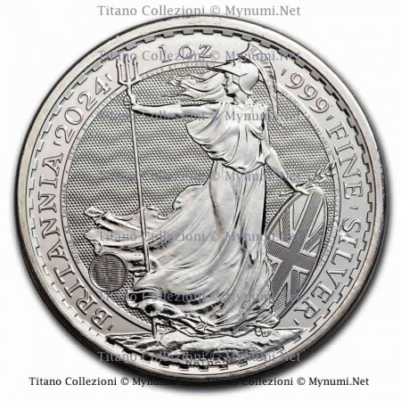 2024 * 2 Pounds Argento 1 OZ Gran Bretagna "Britannia, Charles III" FDC