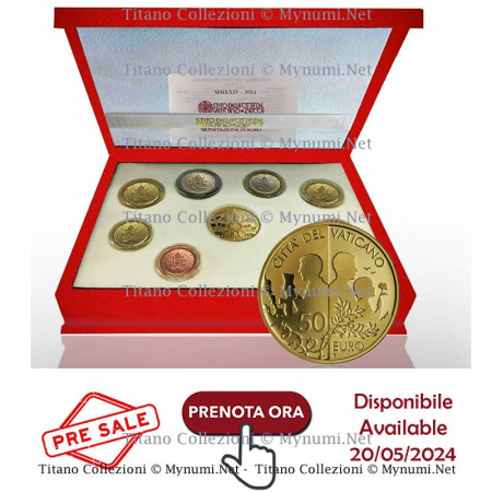 2024 * VATICANO Divisionale Ufficiale Papa Francesco 50 Euro ORO "Anno XII" PROOF