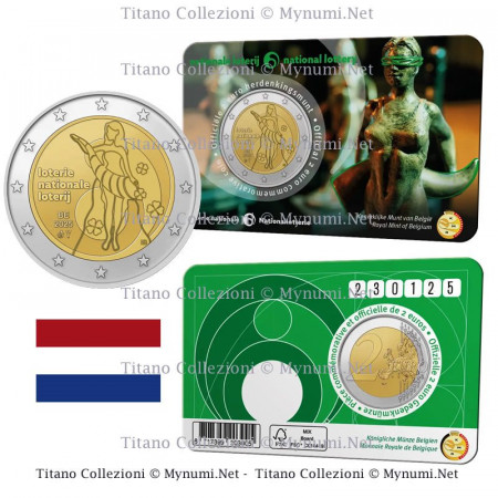 2025 * 2 Euro BELGIO "Lotteria Nazionale del Belgio" Lato Olandese Coincard