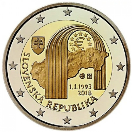 2018 * 2 Euro SLOVACCHIA "25º Repubblica Slovacca" UNC