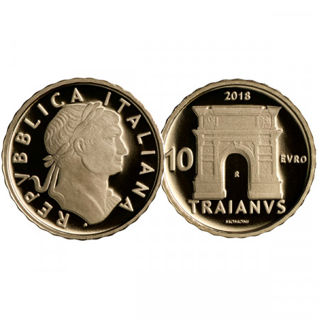 2018 * 10 Euro Oro ITALIA "Imperatori Romani - Trajano" PROOF