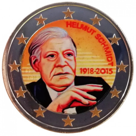 2018 * 2 Euro GERMANIA "100º Nascita di Helmut Schmidt" Colorato