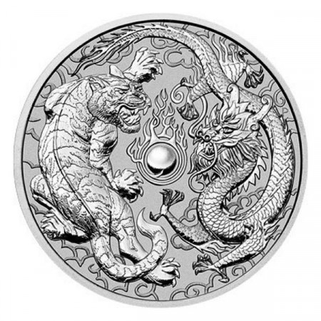 2018 * 1 Dollar Argento 1 OZ Australia "Dragon and Tiger" FDC