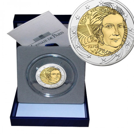 2018 * 2 Euro FRANCIA "Simone Veil" PROOF