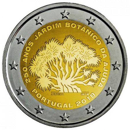 2018 * 2 Euro PORTOGALLO "250º Giardino Botanico di Ajuda" UNC